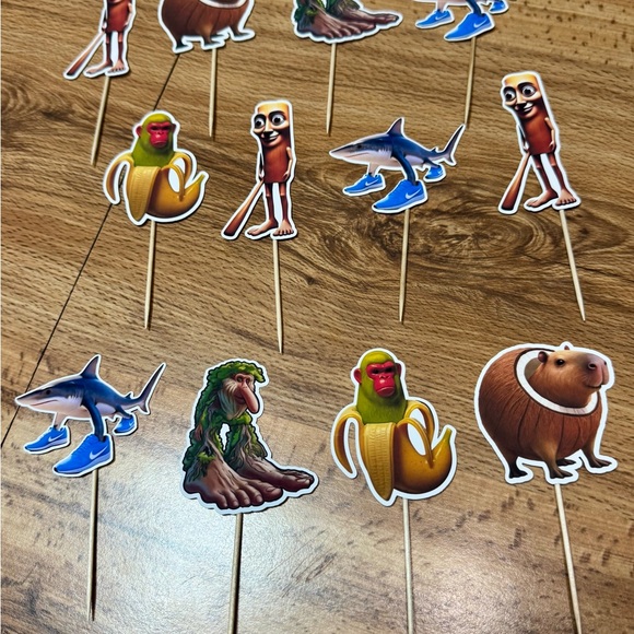 Brain rots cupcake Toppers - Picture 2 of 4